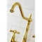 Kingston Brass KS1277AXBS Heritage Bridge Kitchen Faucet W/Brass Sprayer, Brass KS1277AXBS - alternate 2